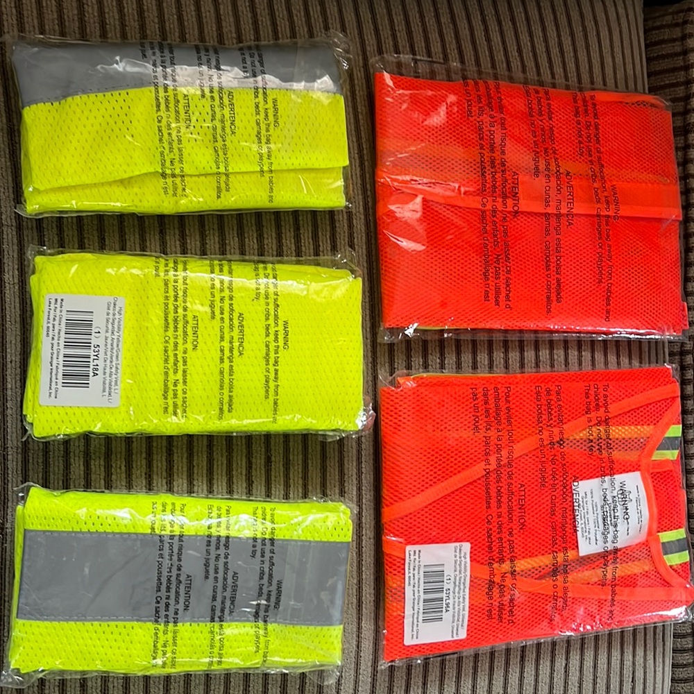High Visual Yellow or Orange Safety Vest